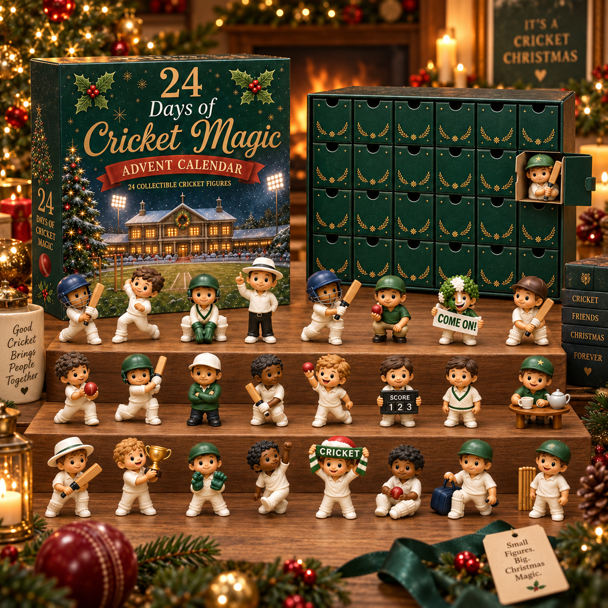 CHRISTMAS KICKOFF 49% OFF - 2026 Cricket Magic Blind Box - 24‑Day Festive Countdown, Cricket Figures Blind Box - Gift For Cricket Sports Fans