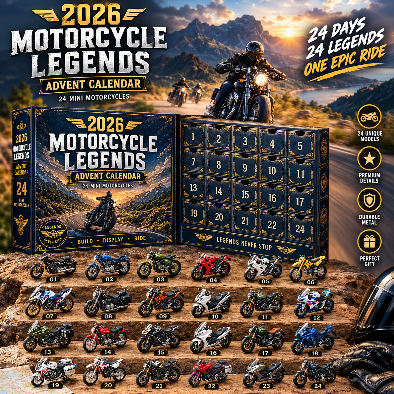 2026 Motorcycle Legends Advent Calendar