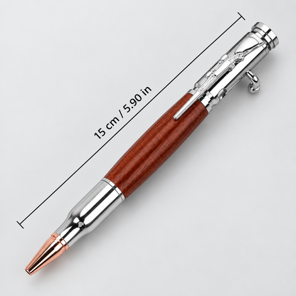 🖊100% Handmade Bolt Action Wooden Bullet PenTM | Crafted From Real Wood & Bullet Casing