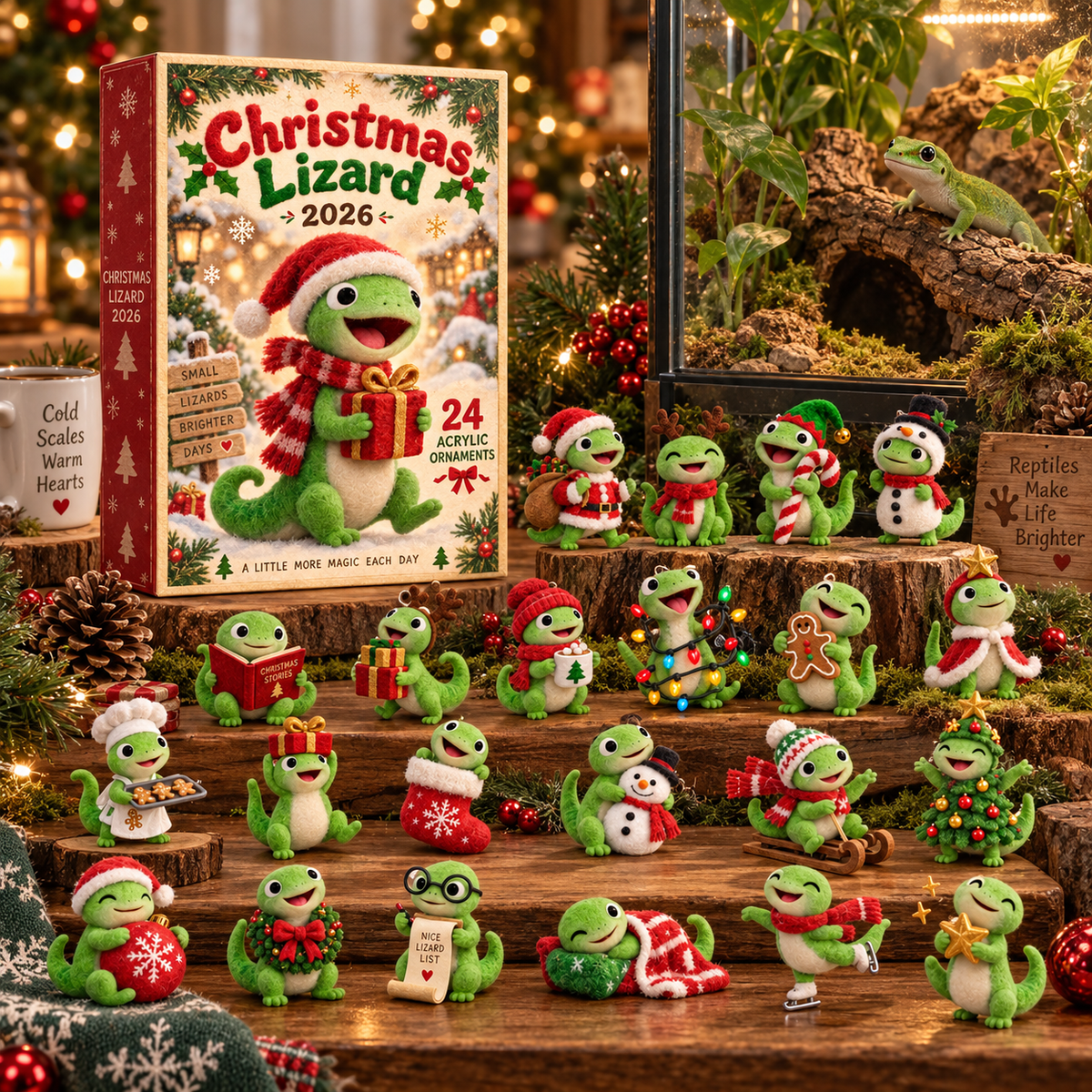 CHRISTMAS KICKOFF 49% OFF - Christmas Lizard Advent Calendar 2026