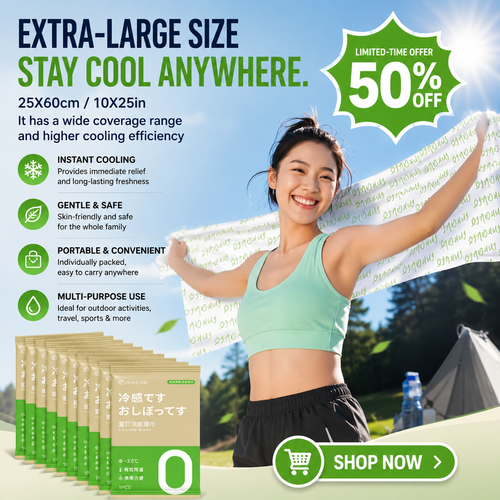 10-Pack Instant Cooling Towels – Individually Wrapped