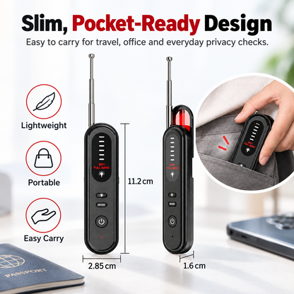 🔍 Portable Anti-Spy Camera & GPS Detector Signal Scanner 🛡️