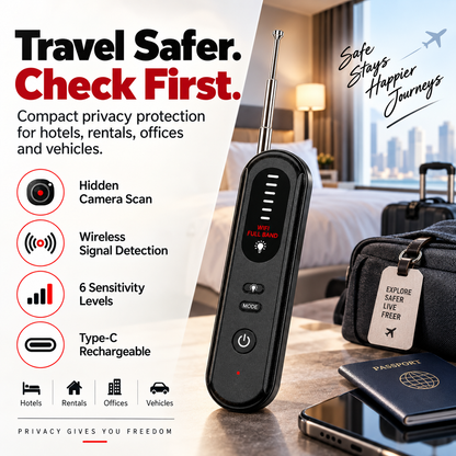 🔍 Portable Anti-Spy Camera & GPS Detector Signal Scanner 🛡️