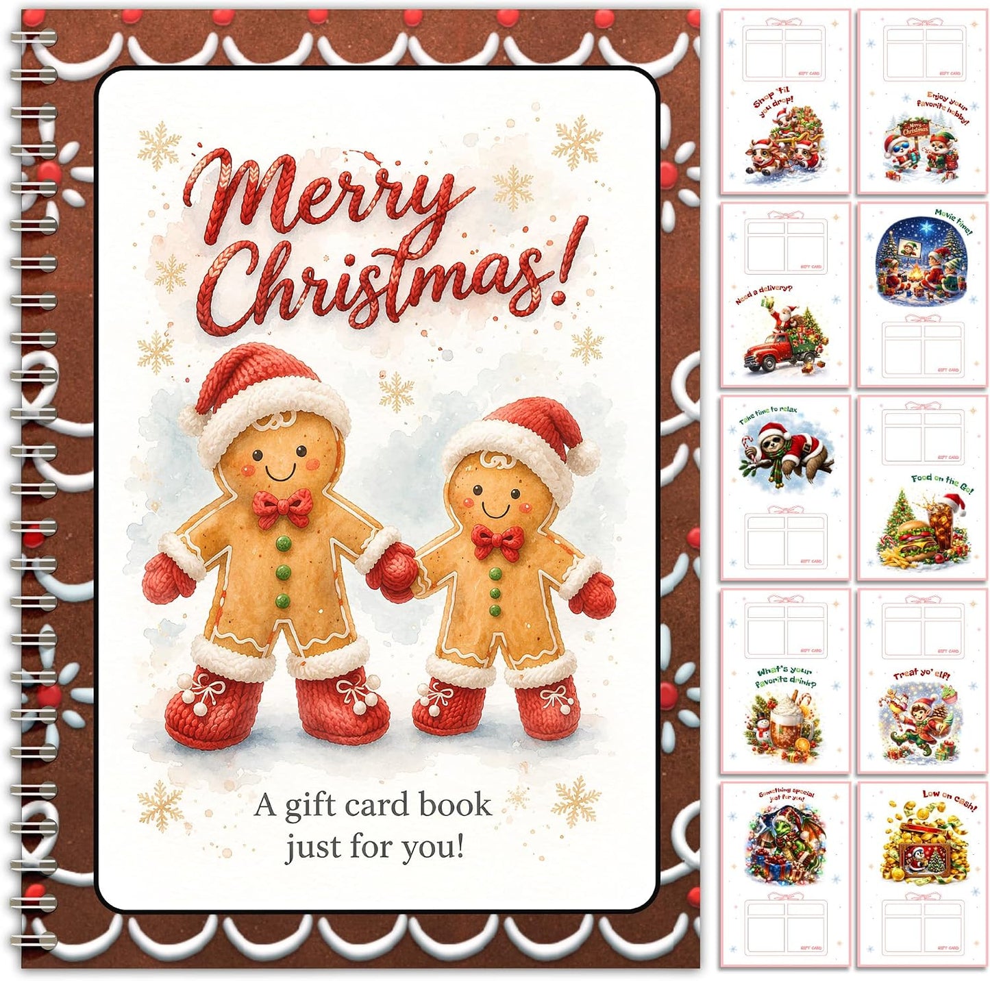 🎄📚Christmas Gift Card Book - 🎉Surprises On Every Page📚Hardcover & Durability Line🎁