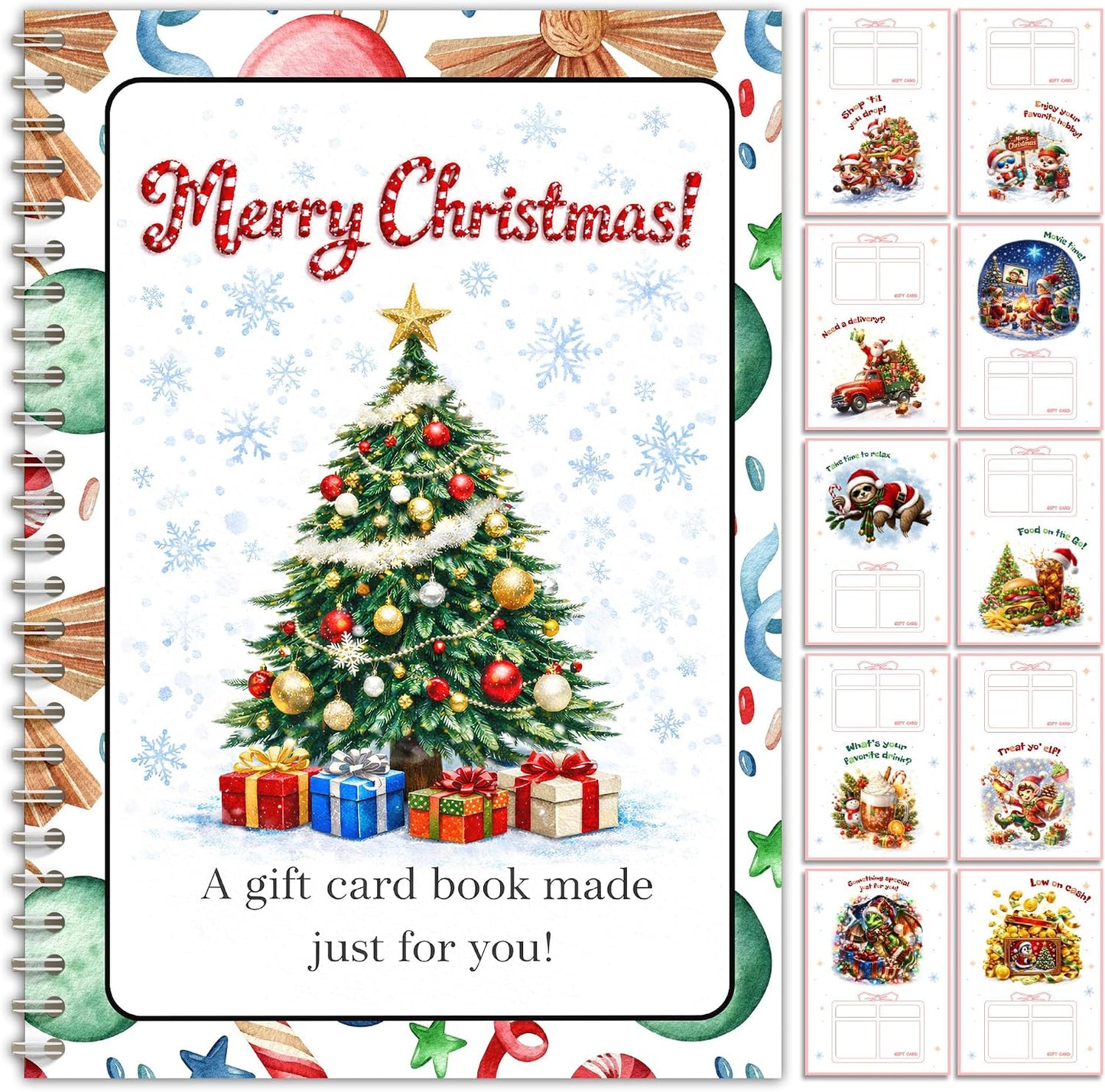 🎄📚Christmas Gift Card Book - 🎉Surprises On Every Page📚Hardcover & Durability Line🎁
