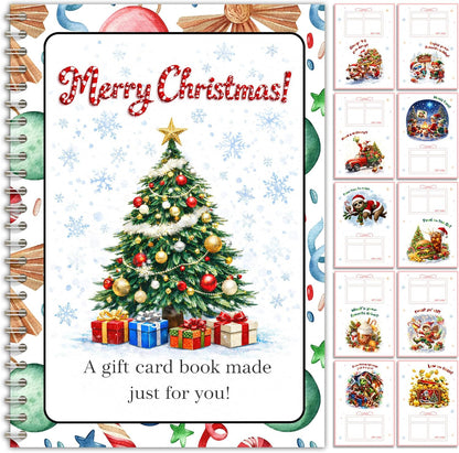 🎄📚Christmas Gift Card Book - 🎉Surprises On Every Page📚Hardcover & Durability Line🎁