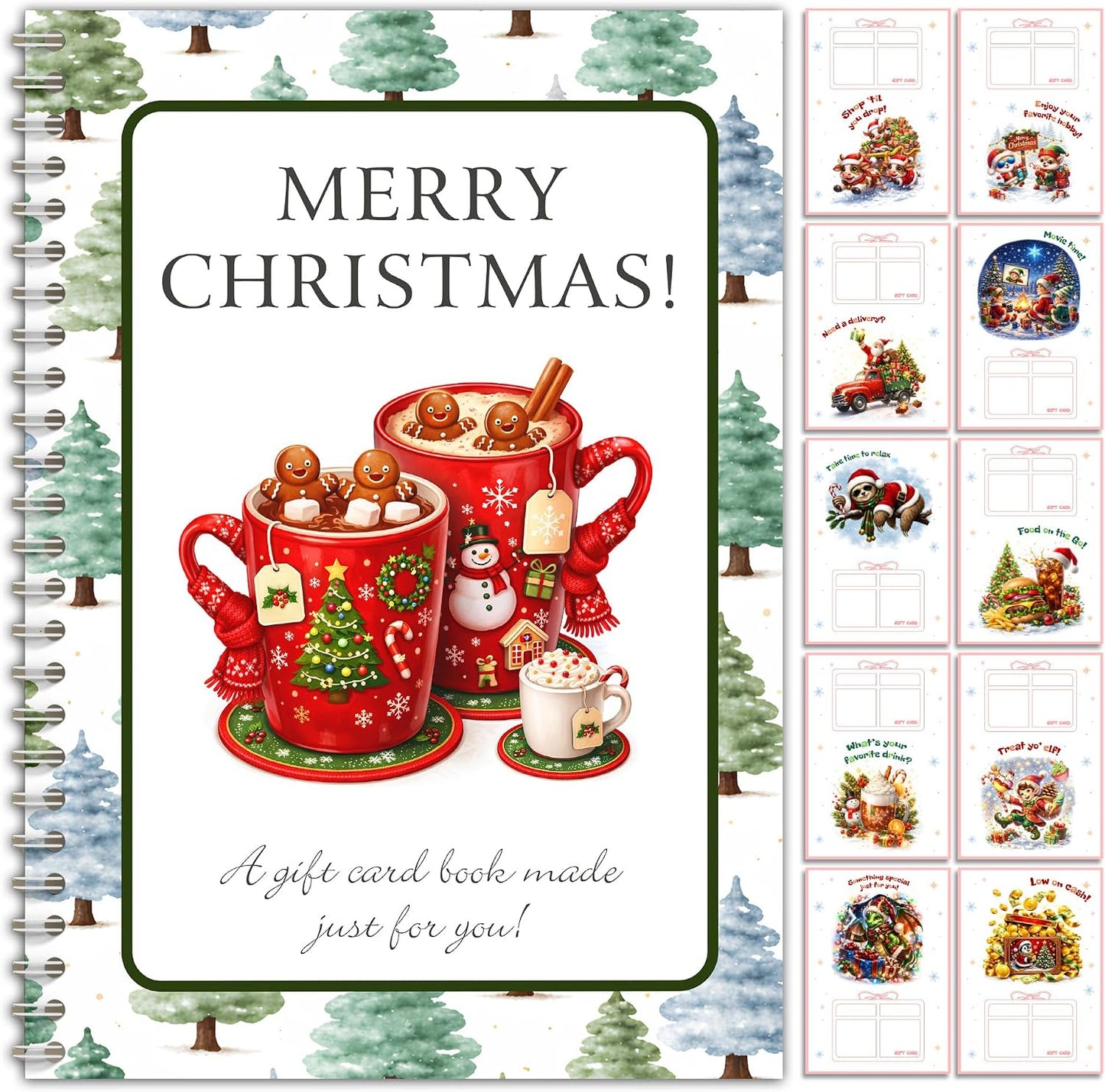 🎄📚Christmas Gift Card Book - 🎉Surprises On Every Page📚Hardcover & Durability Line🎁