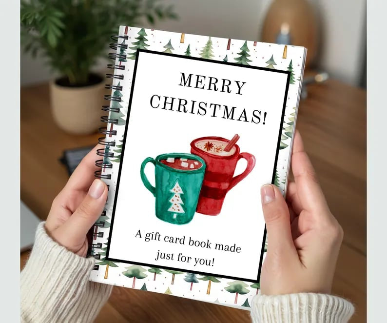 🎄📚Christmas Gift Card Book - 🎉Surprises On Every Page📚Hardcover & Durability Line🎁
