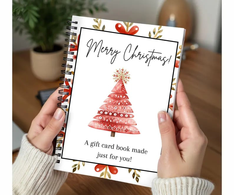 🎄📚Christmas Gift Card Book - 🎉Surprises On Every Page📚Hardcover & Durability Line🎁