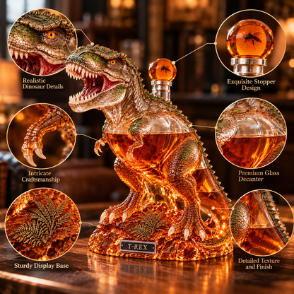 🦖T-Rex Glass Whiskey Decanter