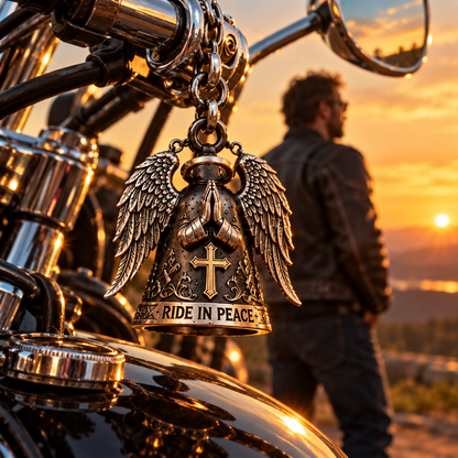 🏍️ Ride Safe Biker Christmas Bell Ornaments – Rider Spirit Holiday Decor 🔔🎄