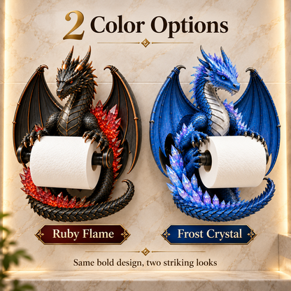 Dragon Toilet Paper Holder – Gothic Fantasy Wall-Mounted Bathroom Decor 🐉
