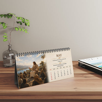 Christian Desk Calendar 2027 - Jesus Inspired Daily Calendar - Gifts for Christians