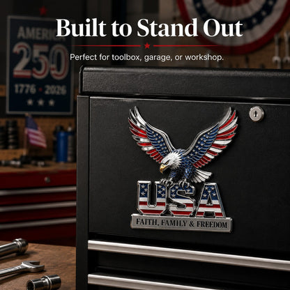 ★USA Faith, Family & Freedom★ Metal Car Emblem