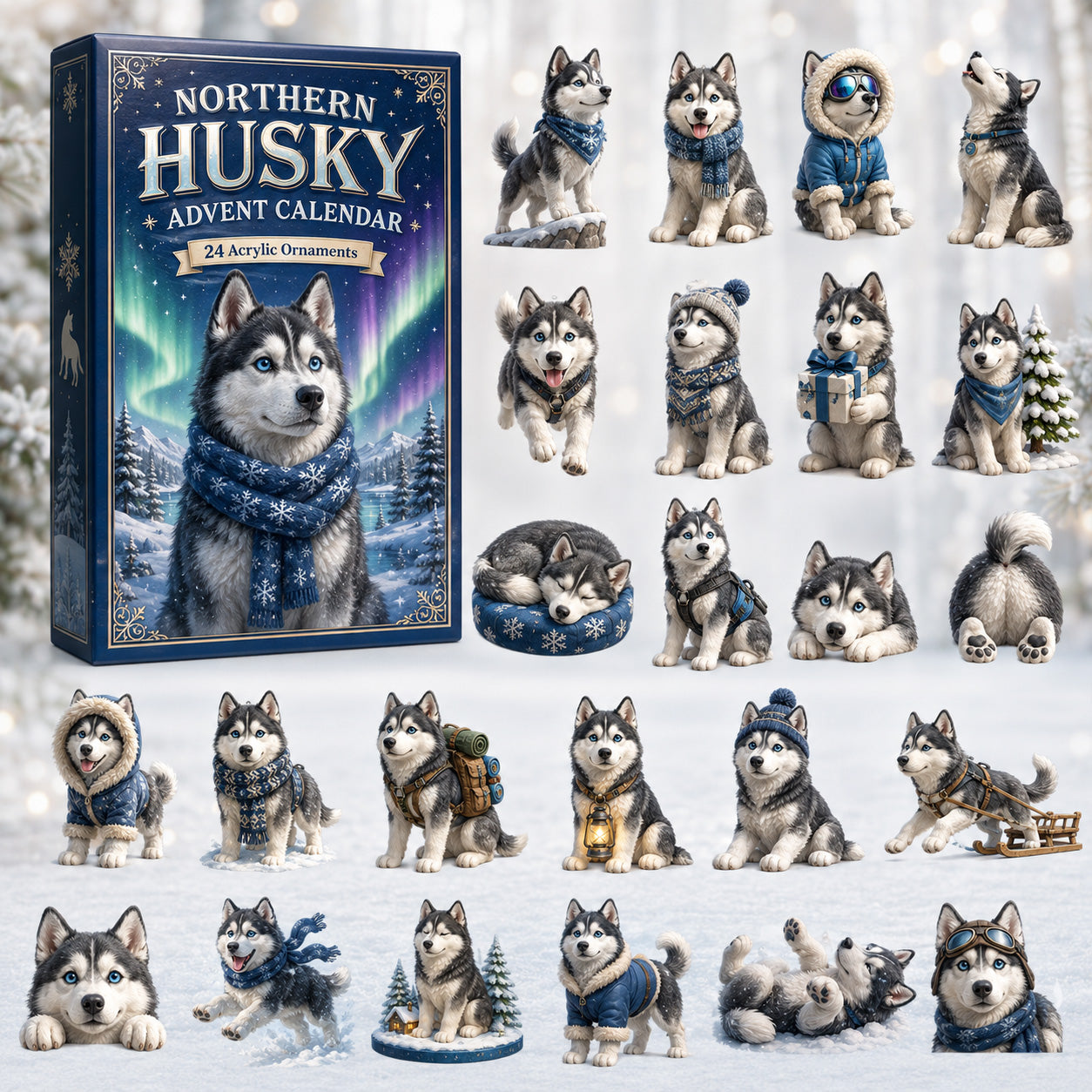 Northern Husky Advent Calendar 2026 – 24 Acrylic Charm Surprises