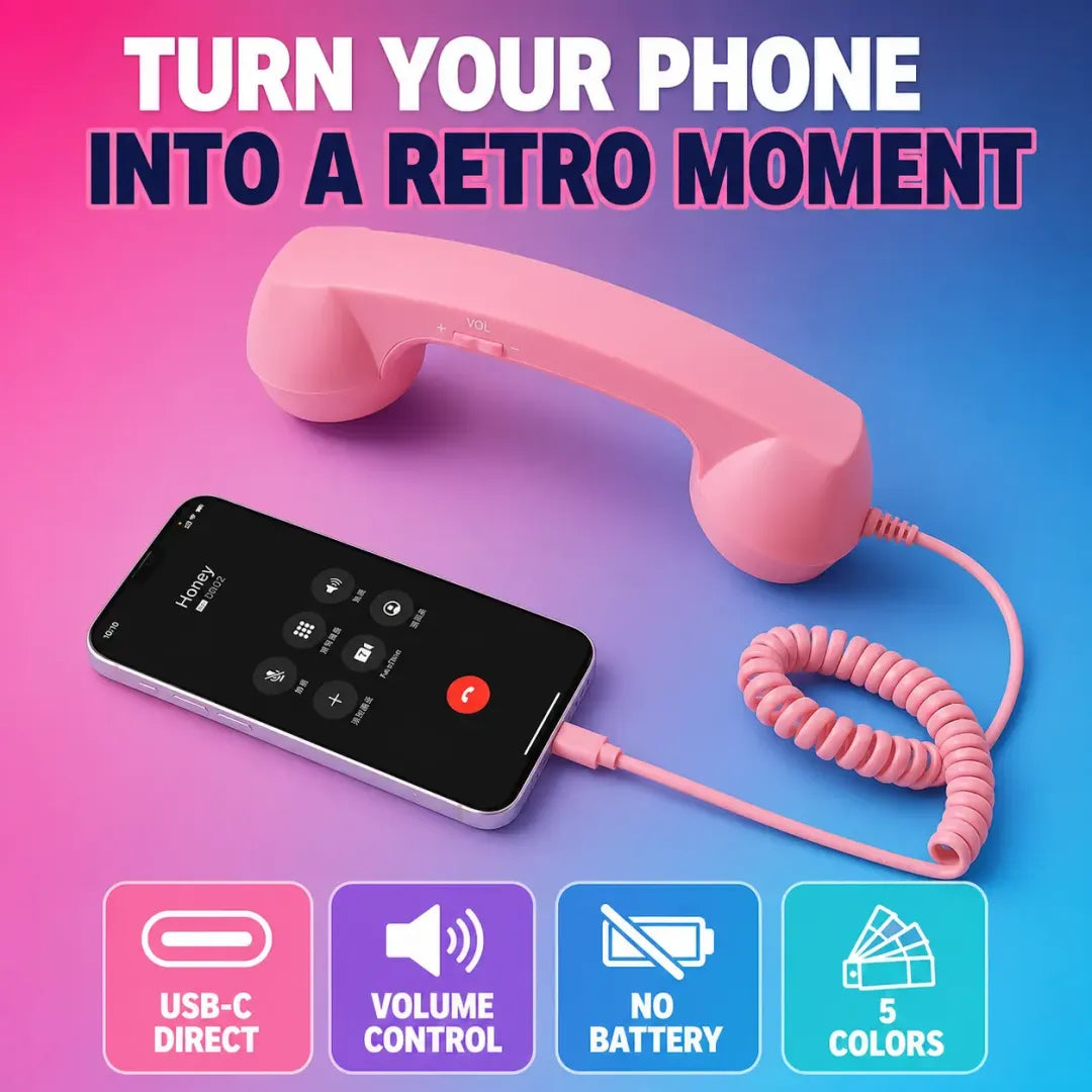 📢🔥 Last day—50% off! ⏰✨ Retro handset: chat worry-free and embrace a touch of nostalgia.