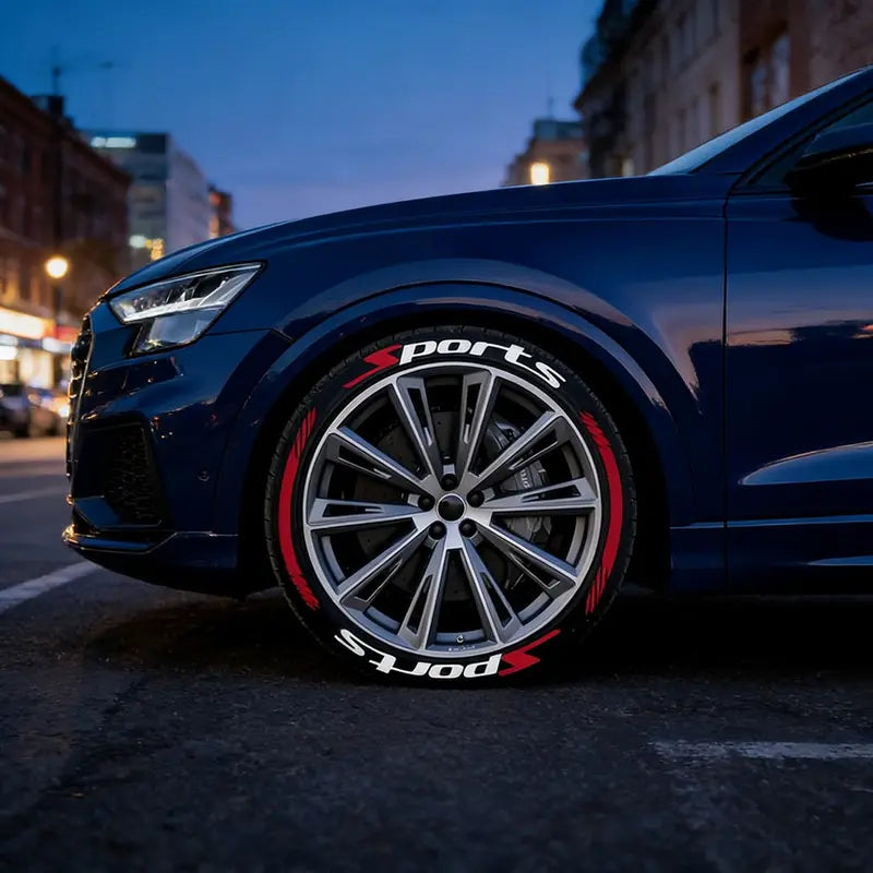 🔥 4PCS 3D Tire Lettering Stickers – Thickened Wheel Sidewall Decals for Cars & Motorcycles