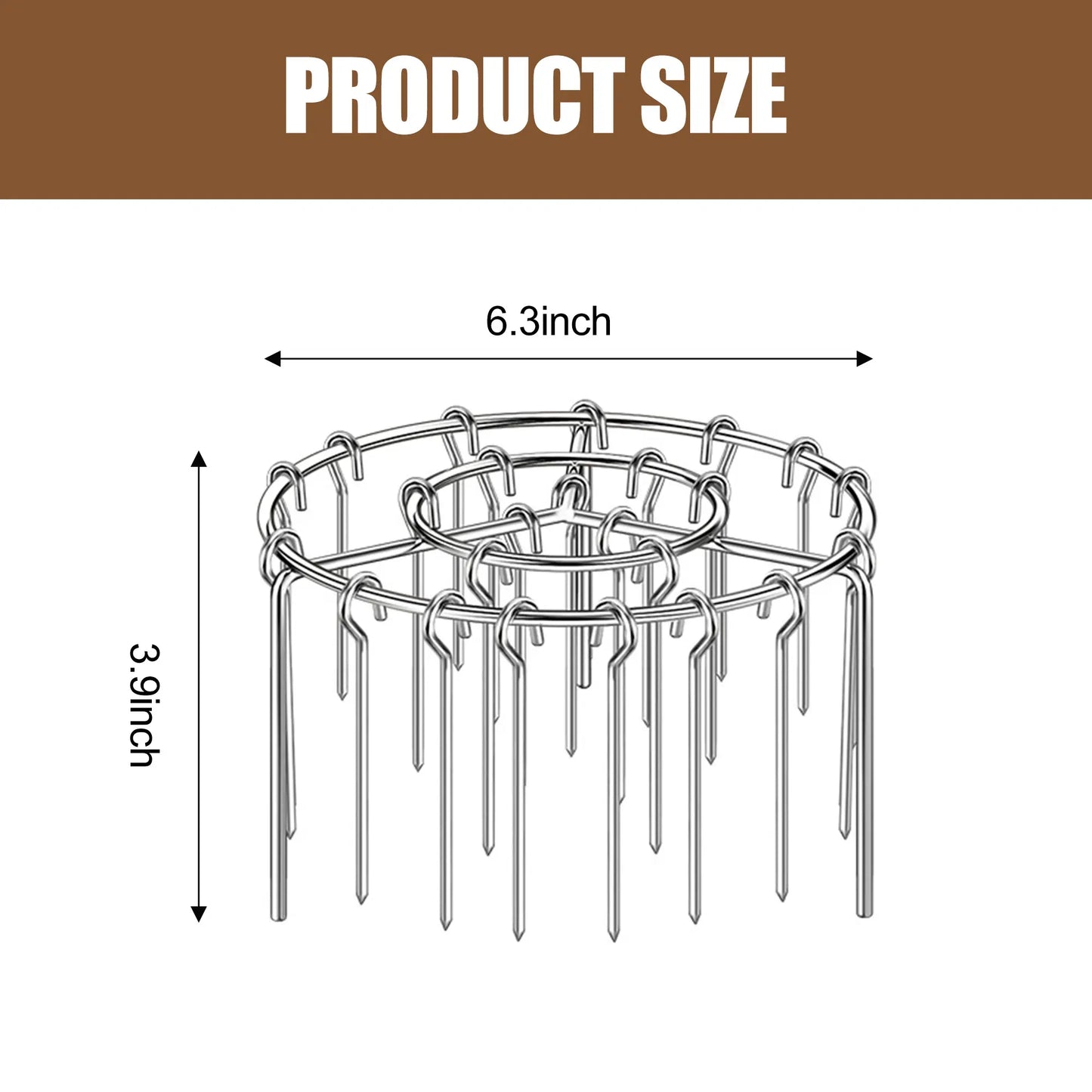 2 Pack Stainless Steel Air Fryer Skewer Rack, 360° No Flip Kabob Grill Stand