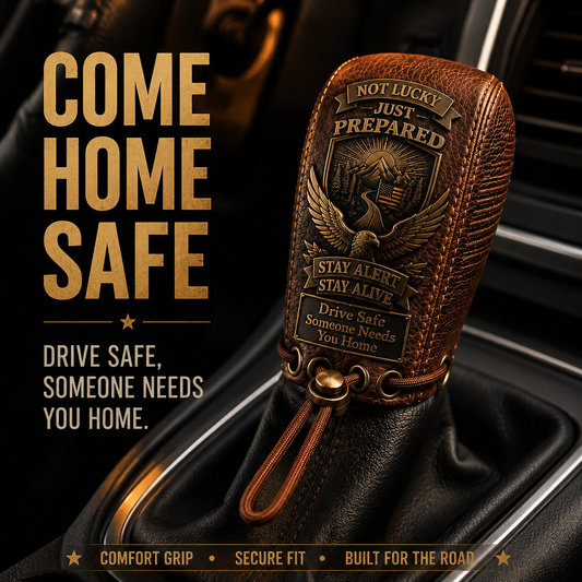 🎁"Built for the Road. Made for Peace of Mind." Premium Leather Gear Shift Cover