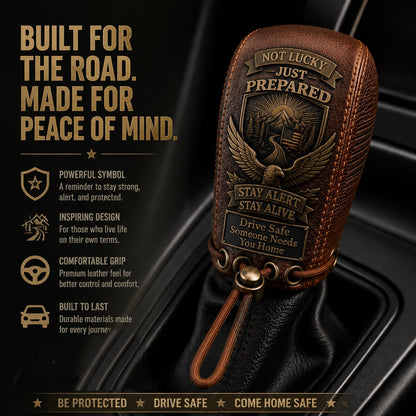🎁"Built for the Road. Made for Peace of Mind." Premium Leather Gear Shift Cover
