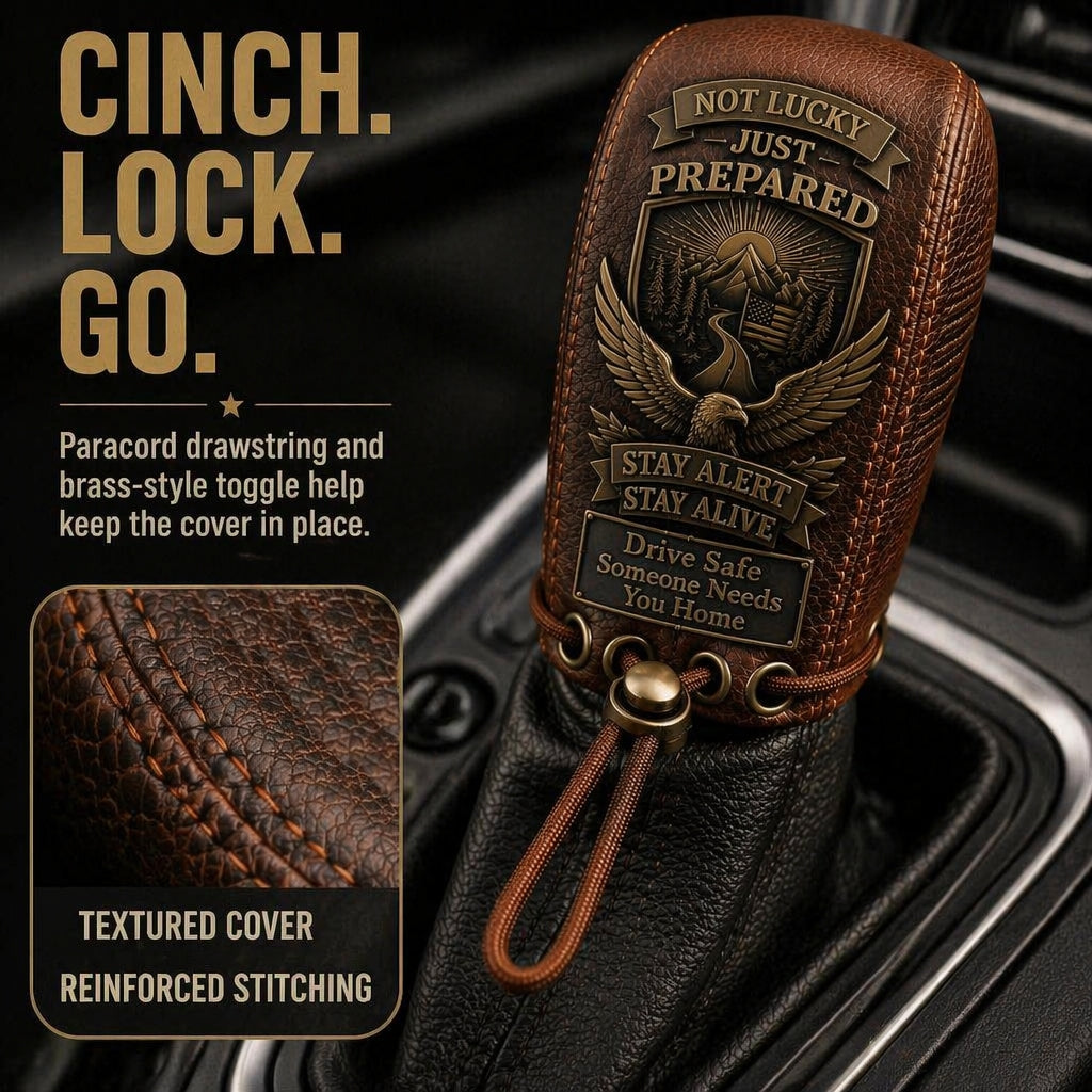 🎁"Built for the Road. Made for Peace of Mind." Premium Leather Gear Shift Cover