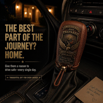 🎁"Built for the Road. Made for Peace of Mind." Premium Leather Gear Shift Cover