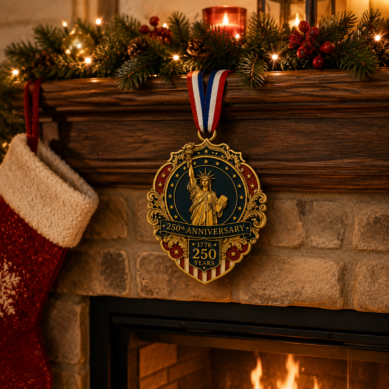 Statue of Liberty 250th Anniversary Christmas Tree Ornament