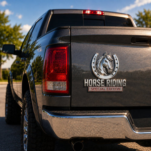 🐎 Horse Riding Special Edition 3D Chrome Metal Car Emblem