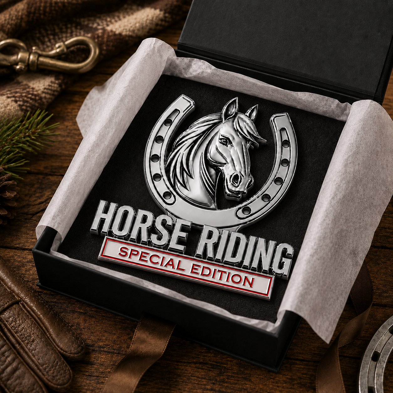 🐎 Horse Riding Special Edition 3D Chrome Metal Car Emblem