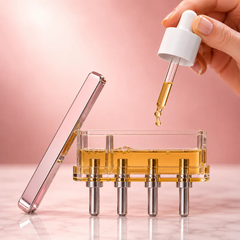 🌙 5-Minute Scalp Spa Brush | Red Light, Warm Massage & Oil Infusion