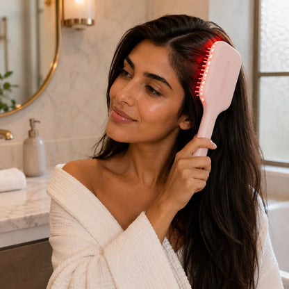 🌙 5-Minute Scalp Spa Brush | Red Light, Warm Massage & Oil Infusion