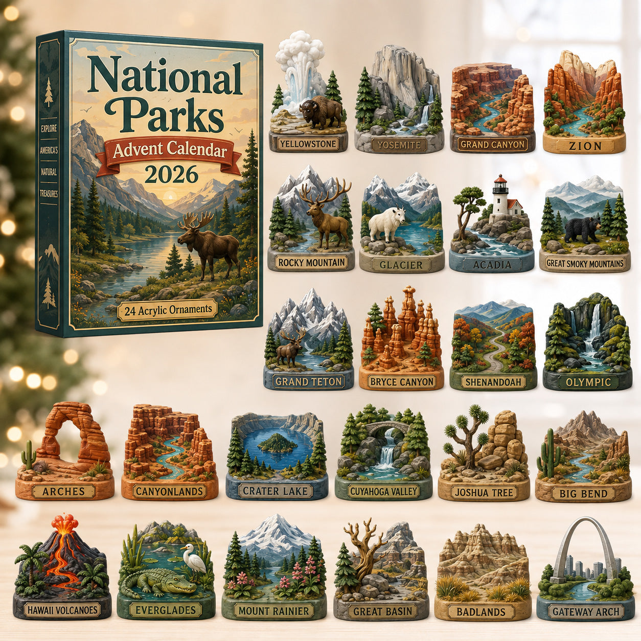 National Parks Advent Calendar 2026 – 24 Outdoor-Inspired Charms