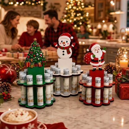 💵🎄 Christmas Tabletop Wooden Money Holder – Turn Cash Into a Festive Centerpiece ✨