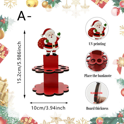 💵🎄 Christmas Tabletop Wooden Money Holder – Turn Cash Into a Festive Centerpiece ✨