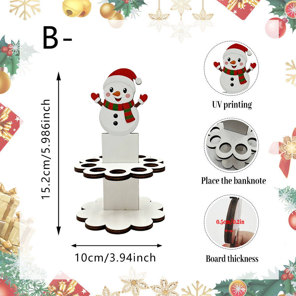 💵🎄 Christmas Tabletop Wooden Money Holder – Turn Cash Into a Festive Centerpiece ✨