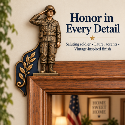 🎖️✨ 'A Veteran Lives Here' – Proudly Served 3-Piece Door Frame Decor Set