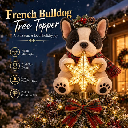 🎄🐶 Glowing Christmas tree top in dog shape – Illuminated Christmas tree top in dog shape