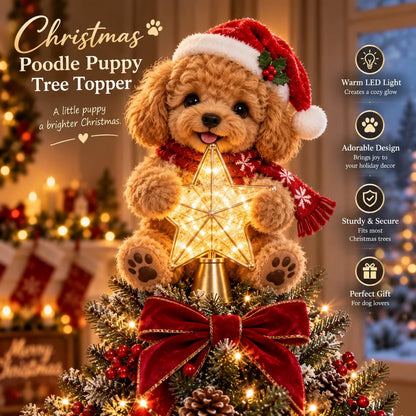 🎄🐶 Glowing Christmas tree top in dog shape – Illuminated Christmas tree top in dog shape