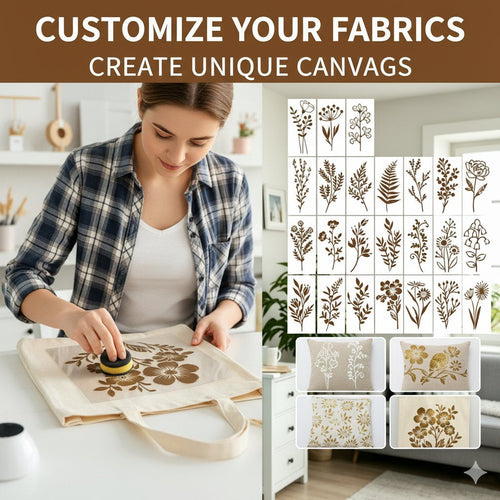 🔥24 PCS - Flower Stencils Painting Crafts Templates