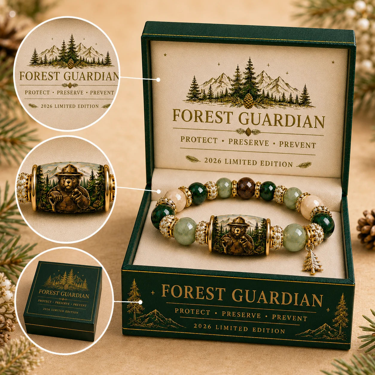 🐻 Forest Guardian Bear Protection Bracelet |🌲2026 Limited Edition Bracelet