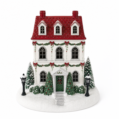 🎅 Lighted Christmas Village Aroma Diffuser – Chimney Mist & Glowing Windows