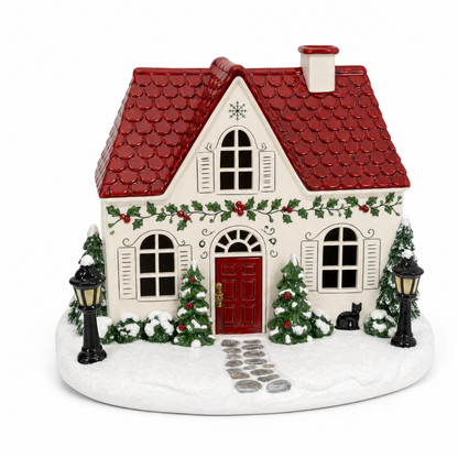 🎅 Lighted Christmas Village Aroma Diffuser – Chimney Mist & Glowing Windows