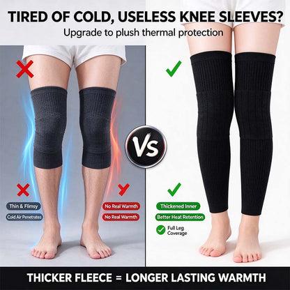 Long Knee Pads for Men and Women, One Size with Thick Wool Lining 🦵