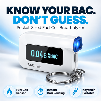 🍺 Pocket BAC Breathalyzer | Fuel Cell Sensor & App Tracking