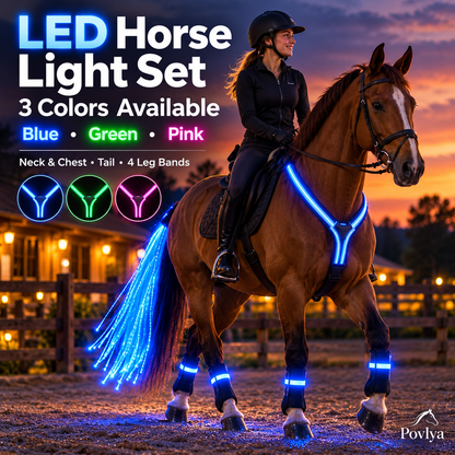 🐴 LED Horse Light Set – Glowing Chest, Leg & Tail Accessories