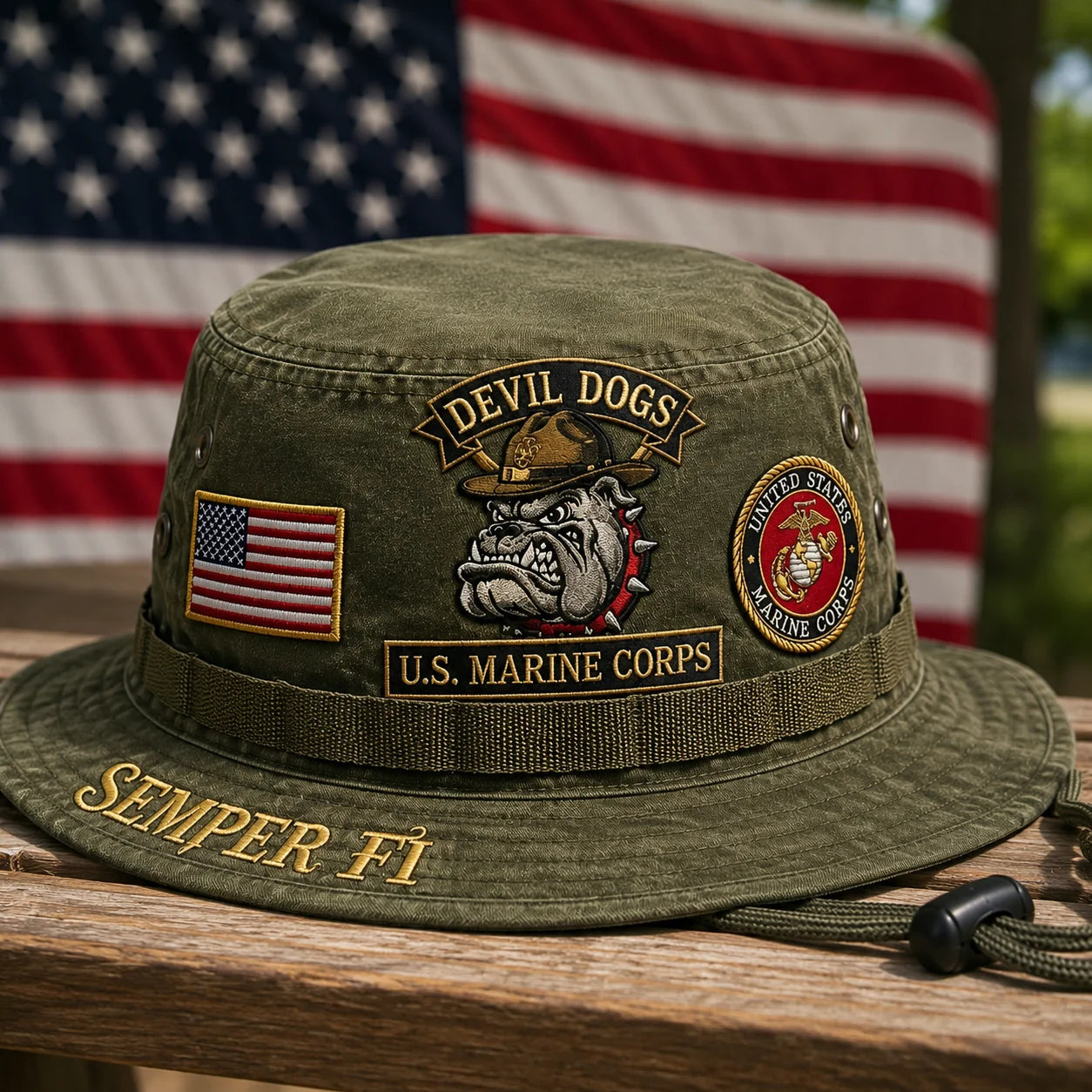 🇺🇸 Last Day Promo: 49% OFF -🐾U.S. Marine Corps Devil Dogs Tribute Boonie Hat