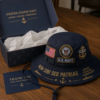 🇺🇸 Last Day Promo: 49% OFF - ⚓U.S. Navy Non Sibi Sed Patriae Tribute Boonie Hat
