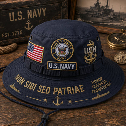 🇺🇸 Last Day Promo: 49% OFF - ⚓U.S. Navy Non Sibi Sed Patriae Tribute Boonie Hat
