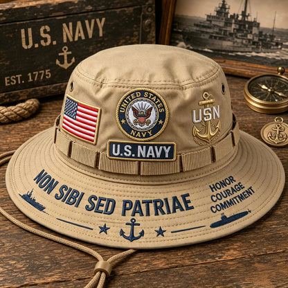 🇺🇸 Last Day Promo: 49% OFF - ⚓U.S. Navy Non Sibi Sed Patriae Tribute Boonie Hat