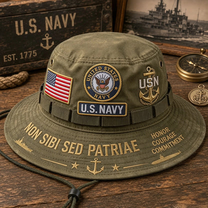 🇺🇸 Last Day Promo: 49% OFF - ⚓U.S. Navy Non Sibi Sed Patriae Tribute Boonie Hat